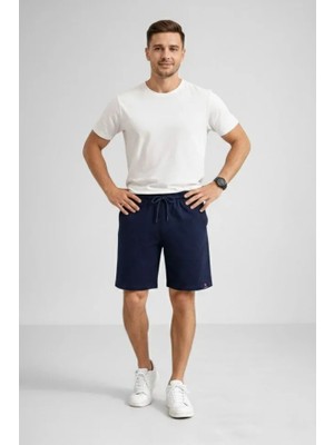 Çamaşır Kenti Erkek Otoban Dokuma Şort Beli Lastikli Bağcıklı, Cepli, Rahat Kesim Günlük Yazlık Şort - Lac