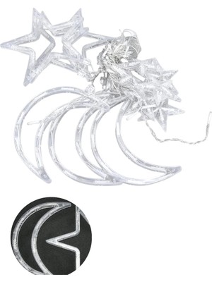 Zero Land Techmrt Büyük Ay Yıldız LED Ramazan Süsü Dekoratif Işık