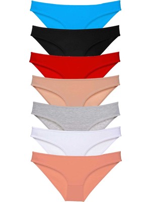 Pileli Store 7 Adet Süper Eko Set Likralı Kadın Slip Külot Set 1