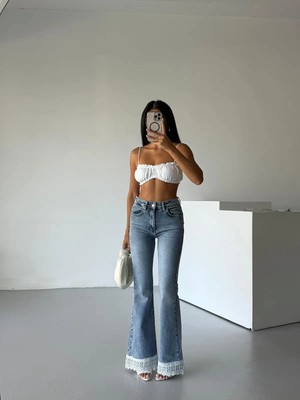 Pileli Store Lace Touch Flare Jean