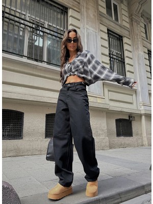 Pileli Store Beli Tokalı Balon Jean