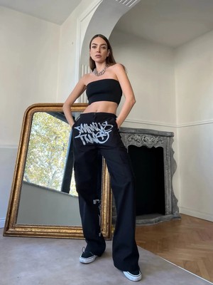 Pileli Store Grunge Kargo Pantolon