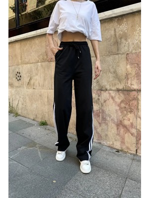 Paça Şeritli Wide Leg