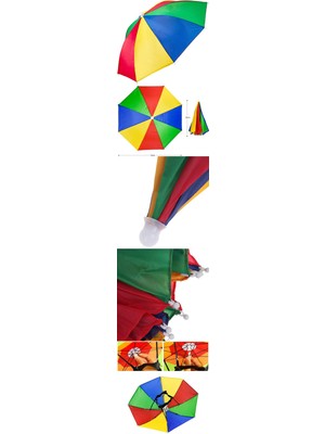 Pileli Store Turk Hac Umre Kafa Şemsiyesi Güneş Koruma Şemsiyesi 2 Adet