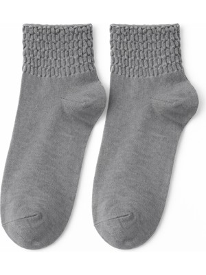 QUALITY WALKING Kadın Bambu Dikişsiz Bilek Üstü Çorap Desenli Yumuşak Nefes Alan