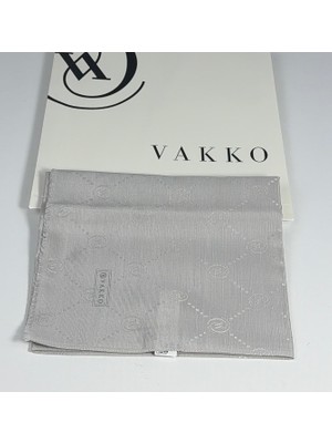 Vakko Pamuk Ipek Şal - 68 x 200 - 6356 Gri
