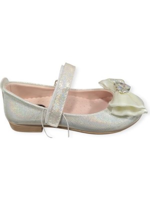 Minican HY-501 Cırtlı Simli Fiyonklu Abiye Kız Çocuk Babet