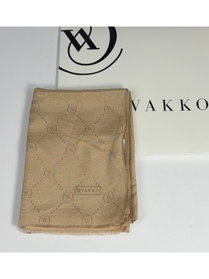 Vakko Pamuk Ipek Şal - 68 x 200 - 6356 Gold