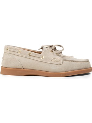 Deery Kadın Hakiki Süet Bej Marin Günlük Ayakkabı - R2602ZBEJC01