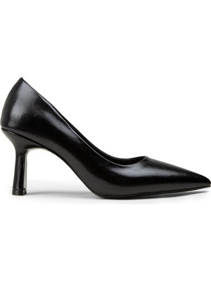 Deery Kadın Siyah Rugan Stiletto - K0200ZSYHC09