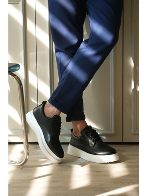 Antakya Yöresi KB-X16 Kuback Siyah Cilt Günlük Erkek Ayakkabı