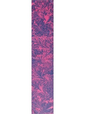 ElifEbru Exclusive Handicrafts Ebru Sanatı El Yapımı Ipek Kadın Fular Pembe Lacivert  Ogf 105