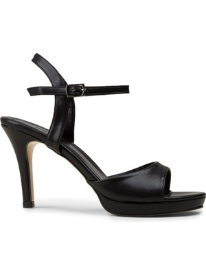 Deery Kadın Siyah Platform Topuklu Sandalet - K1301ZSYHC01