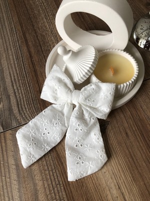 Sp Accessories Fiyonk Kurdele Model Beyaz Otomatik Klipsli Toka