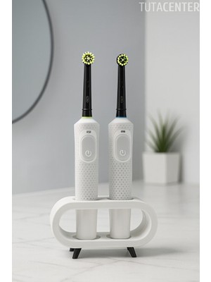 TUTACENTER Pilli ve Şarjlı Diş Fırçası Tutucu Stand (Tüm Modellere Uyumlu)
