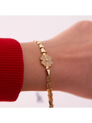 Adil İdil Kuyumculuk Yonca Figürlü Altın Bileklik