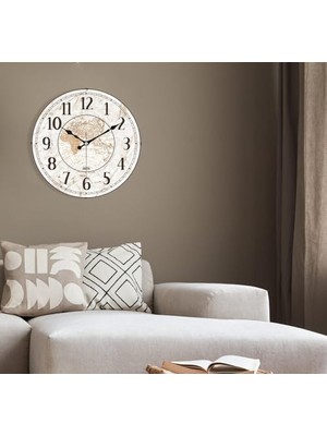 Daisy Store 36 cm Dekoratif Gerçek Cam Sessiz Mekanizma Duvar Saati