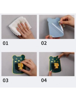 Daisy Store Yapışkanlı Hayvan Figürlü Hareketli Duş Başlığı Tutucu 1 Adet