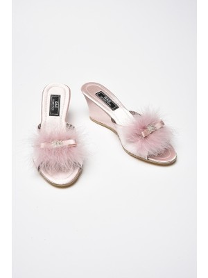 G&C Kadın Renkli Çeyizlik Dolgu Topuk Ev Terliği 170