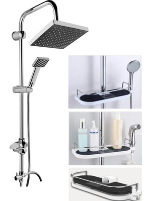 Morponi Robot Tepe Duş Seti Krom Kaplama Malzeme ile Ergonomik Kullanım ve Şık Tasarım