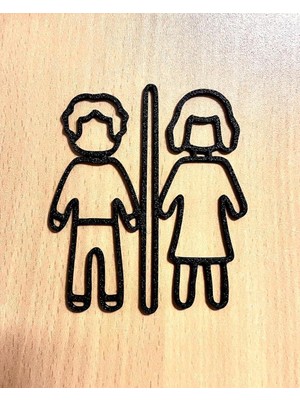 Daisy Store Mizaku Kadın Erkek Ortak Wc Tuvalet Tabelası