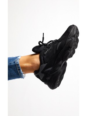 Tonny Black Tonnyblack Unisex Spor Ayakkabı Siyah Zhr Suni Deri Malzeme ile Yüksek Tabanlı Konfor