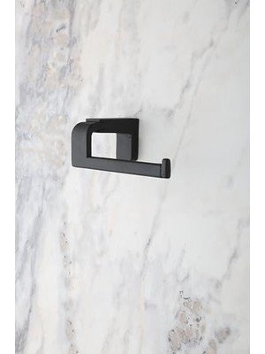 Daisy Store Banyo F1 Model Paslanmaz Siyah Tuvalet Kağıdı Askısı, Tuvalet Kağıdı Tutacağı, Tuvalet Kağıtlığı 5 Yıl Garantili