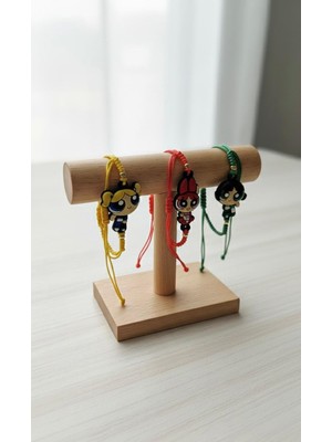 Powerpuff Girls 3 Lü Slikon Ip Bileklik 3 Adet