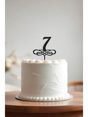 Daisy Store 7. Yaş Doğum Günü Pastası Süsleme, Pasta Süsü, Yeniden Kullanılabilir, OCT27