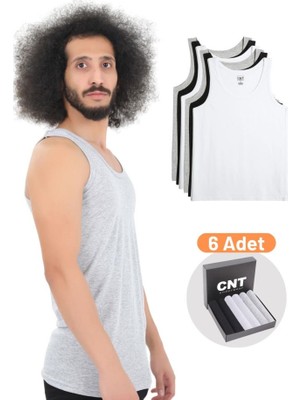 Cennetoğlu Erkek Atlet Pamuklu Basic 6'lı Premium Paket