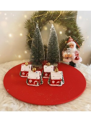 Daisy Store Yılbaşı Kar Evi Şeklinde Ağaç Süsü – 4 Adet
