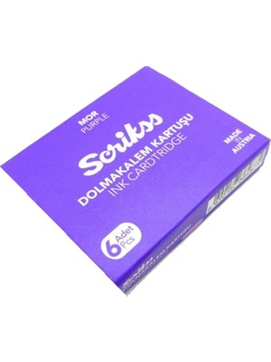 Scrikss Mor Dolma Kalem Kartuşu 6'lı Paket Yüksek Kalite Yazım Deneyimi