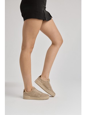 Tonny Black Unisex Bej Termo Taban Bağcıklı Günlük Spor Ayakkabı
