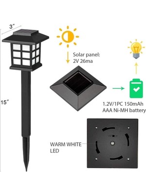 Daisy Store 2 Adet Solar Güneş Enerjili, Dış Mekan, Bahçe Aydınlatması, Sevgililer Günü, Peyzaj, Bahçe,, Çit, Balkon Dekorasyonu, Ağaç Için, Su Geçirmez, Fener, Süs, Lamba, Beyaz LED Işık