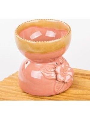 Daisy Store Çiçek Detaylı Seramik Buhurdanlık – Dekoratif ve Fonksiyonel Pembe,pembe