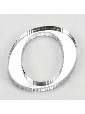 Daisy Store Pleksi Ayna O Harfi Gümüş Renk 3 cm