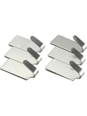 Daisy Store Metal Askı, Yapışkanlı, Gümüş Renk, 3.5x1.5 cm (Dikdörtgen)