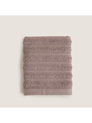 Chakra Waved %100 Pamuk El Havlusu 30X40 cm Lila