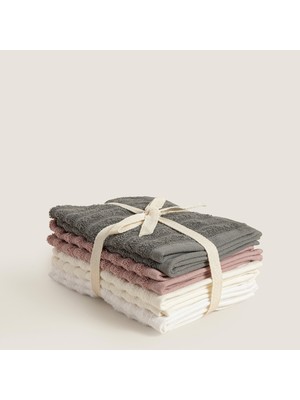 Chakra Waved %100 Pamuk 8'li El Havlusu Seti 30X40 cm