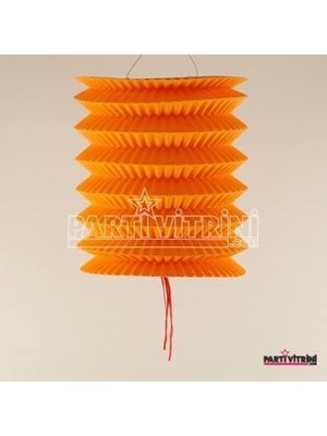 Daisy Store Turuncu Küçük Boy Uzun Kağıt Feneri 11 cm
