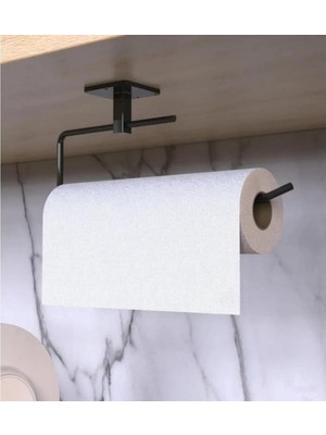 Daisy Store Havlu Askısı Siyah Yapışkanlı Lüks Tasarım Solo Peçetelik Havluluk, Solo Peçetelik Havlu Kağıdı Askısı(Kaliteli ve Yapışkanlı)