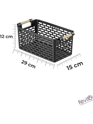 Daisy Store Çok Amaçlı Tutacaklı Organizer Sepet - Dolap Içi & Çekmece Düzenleyici Sepet - Siyah, 24121810017