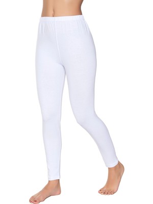 Gümüş 3103 3'lü Kadın Likralı Düz Uzun Tayt