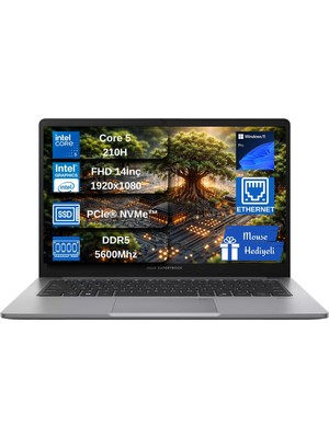 Asus Expertbook P1 P1403CVA Intel® Core™ 5 210H 64GB Ddr5 2tb SSD 14"fhd (1920 x 1080) 300NITS WIN11PRO Taşınabilir Bilgisayar P1403CVAC516512G0DEX15
