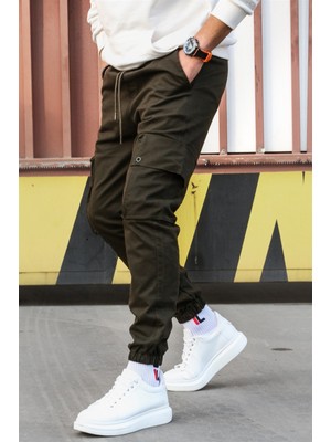 Madmext Haki Kargo Cep Jogger Pantolon 5647