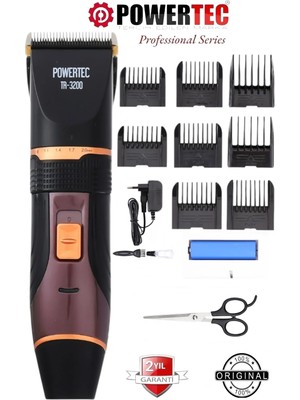 Powertec TR-3200 Profesyonel Şarjlı Saç Sakal Tıraş Makinesi