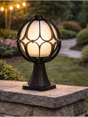 Lambax Ø 20 Lik Papatya Set Üstü Fener Bahçe Aydınlatma Armatürü