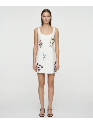 Yargıcı A Form Kare Yaka Kolsuz Elbise