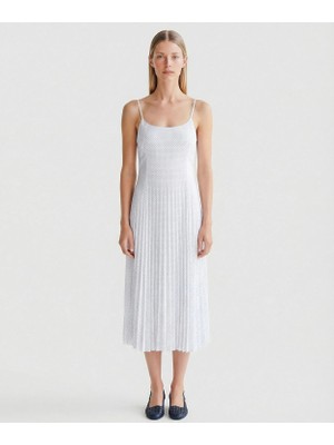 Yargıcı Düz Bisiklet Yaka Askılı Elbise