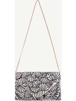 Yargıcı Boncuk Işleme Desenli Portföy